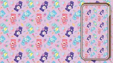 Cute Care Bears Pattern Wallpaper Desktop & Mobile