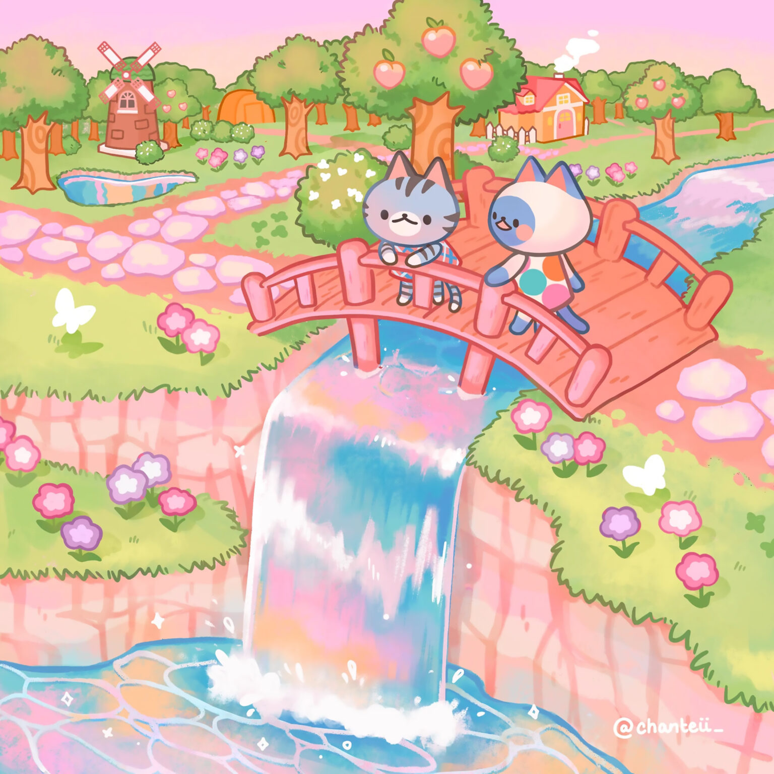 Cute Animal Crossing Background Wallpaper By Chanteii