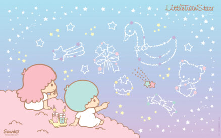 Little Twin Stars Cute Star Constellations Wallpaper