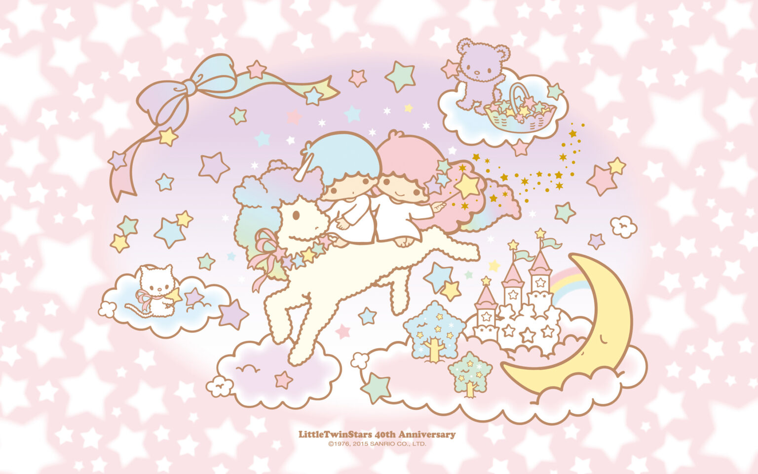 Little Twin Stars Cute Unicorn Desktop Wallpaper