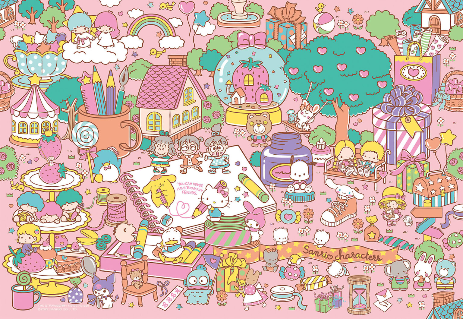 Sanrio Coloring Book: Great Gift With With Many Hand-Drawn