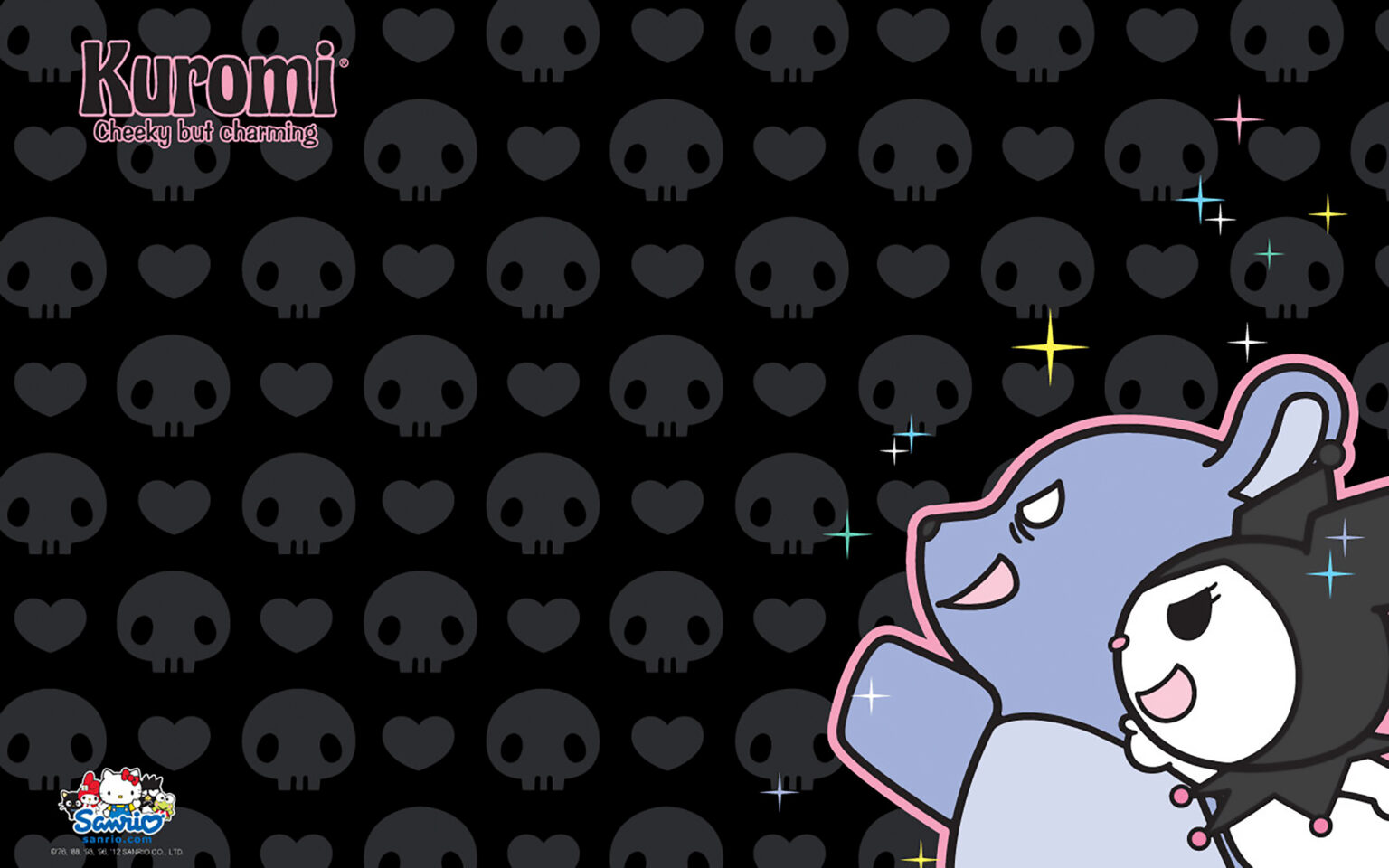 Kuromi "Cheeky But Charming" Desktop Wallpaper - Kawaii Hoshi