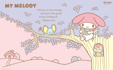 My Melody Tree Desktop Wallpaper by Sanrio