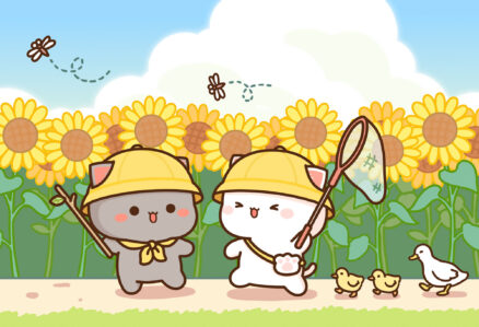 Molang & Totoro Desktop Wallpaper - Kawaii Hoshi