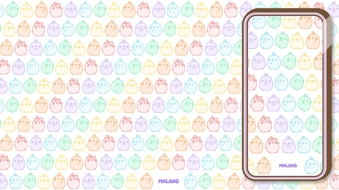 Rainbow Molang Pattern Mobile & Desktop Wallpaper