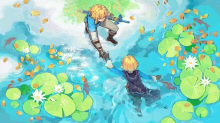 Cute Zelda & Link Water Wallpaper By AlzzziMi