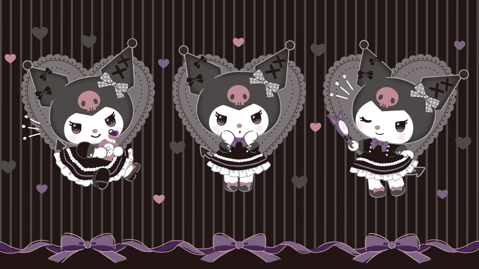 Gothic Lolita Kuromi Background from Sanrio