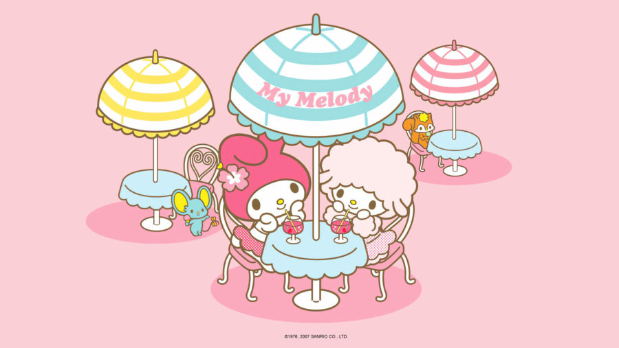 Cute Kuromi & My Melody Nurse Desktop Wallpaper - Kawaii Hoshi