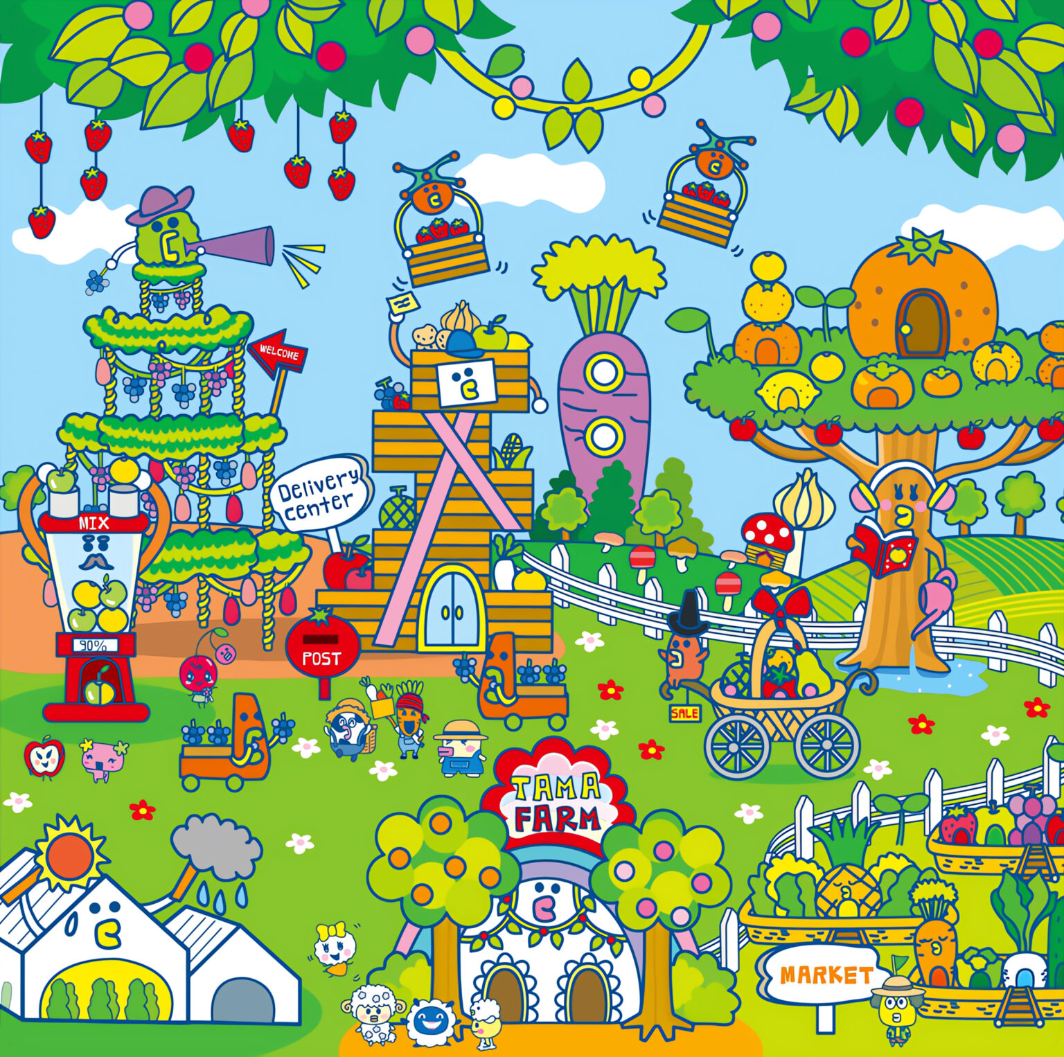 Cute Tama Farm Tamagotchi Wallpaper From Bandai